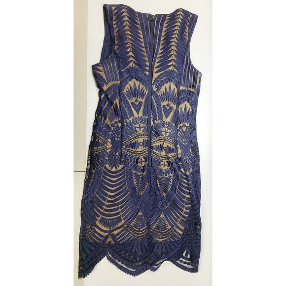 Bardot Navy Blue Embroidered Sheath Cocktail Dress Women’s Size 6 US - Picture 2 of 10